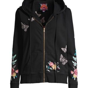 🌸Johnny Was Full Zip Embroidered Hoodie🌸